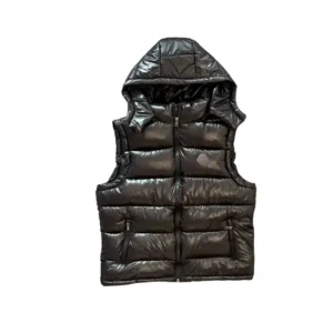 Black down vest hat m Black down vest hat m
